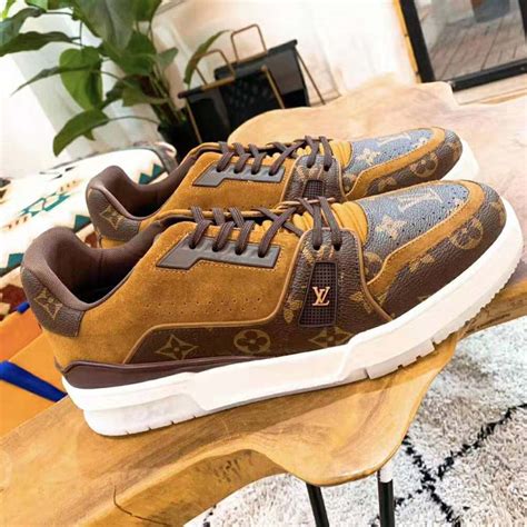 louis vuitton brown sneakers.